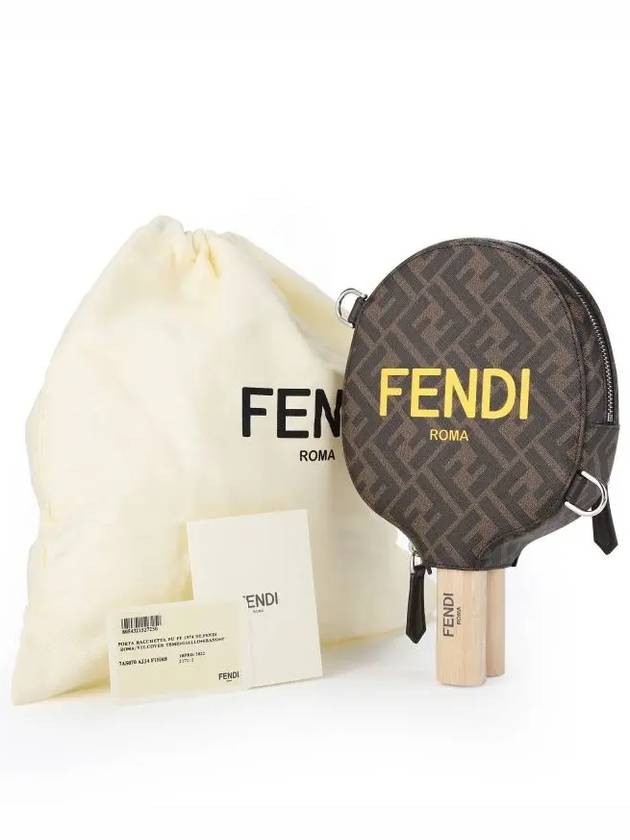 Espendi Monogram Table Tennis Racket Case Set Pouch Bag Brown - FENDI - BALAAN 5