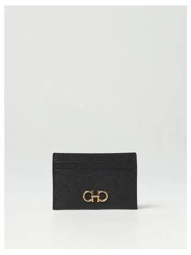 Gancini Card Wallet Black - SALVATORE FERRAGAMO - BALAAN 3