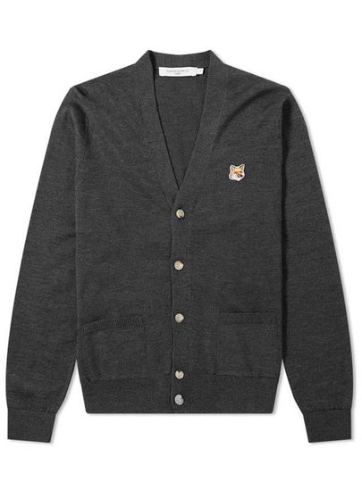 Fox Head Patch Classic Cardigan Anthracite - MAISON KITSUNE - BALAAN 2