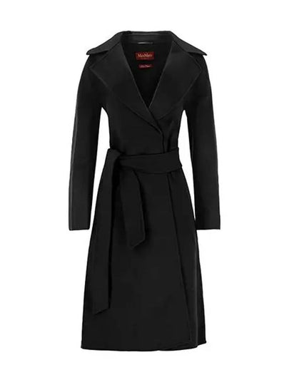 Cles Wool Cashmere Single Coat Black - MAX MARA - BALAAN 2