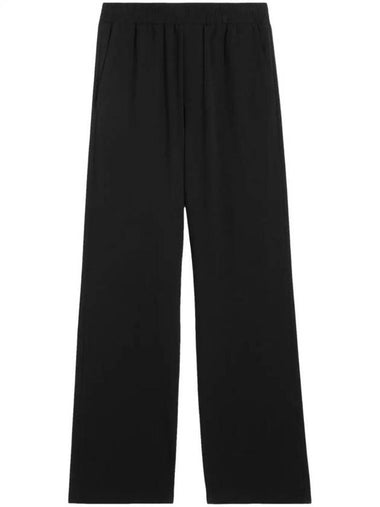 Mini Logo Embellished Pocket Cotton Straight Pants Black - AMI - BALAAN 1