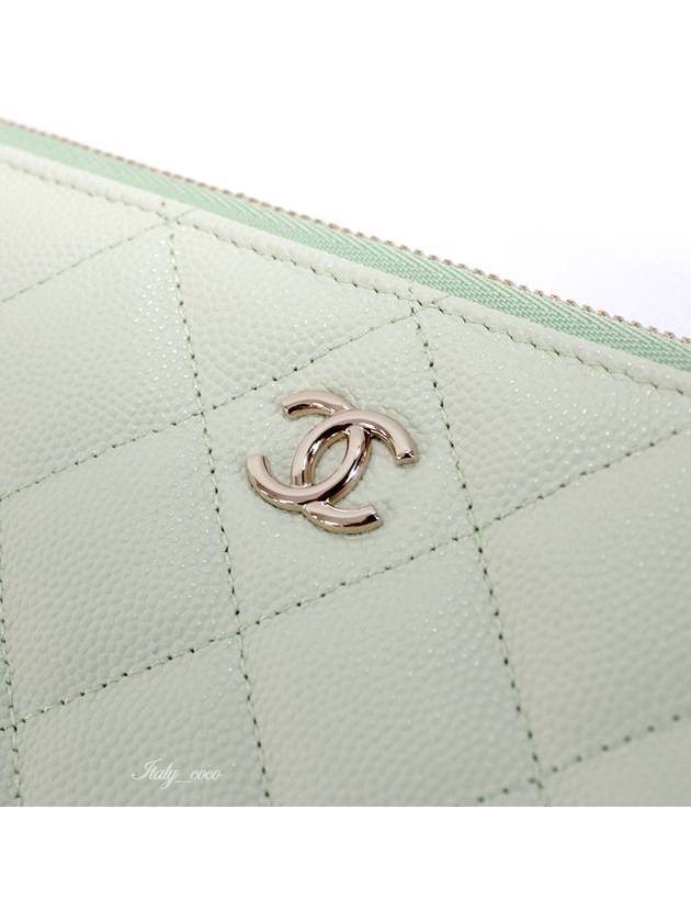 Classic Caviar Mint Clutch Large Champagne Gold A82552 - CHANEL - BALAAN 7