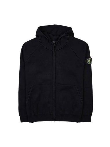 Wappen Patch Cotton Hooded Jacket Black - STONE ISLAND - BALAAN 1