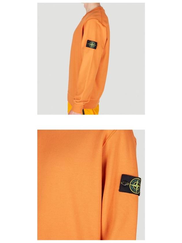 Wappen Patch Crew Neck Sweatshirt Orange - STONE ISLAND - BALAAN 6