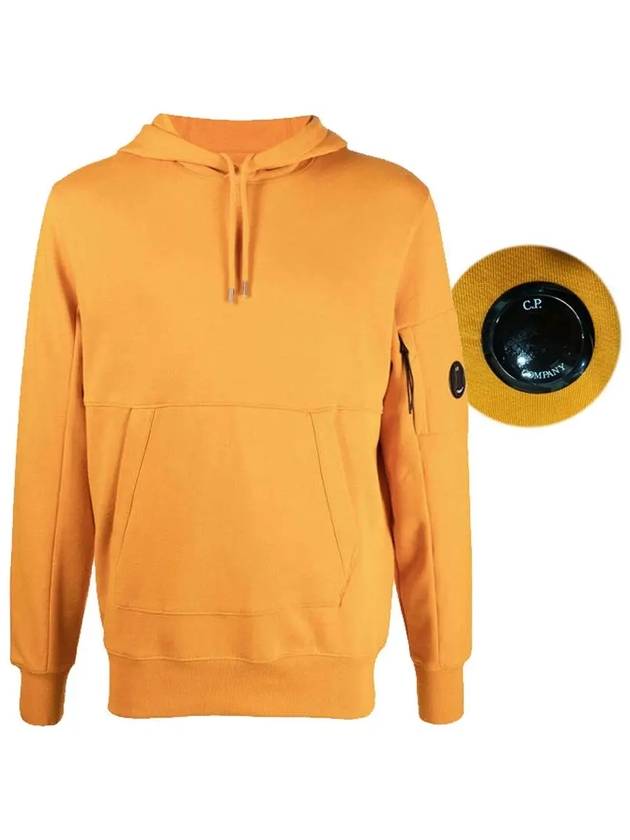 Men's Lens Wappen Fleece Hoodie Orange - CP COMPANY - BALAAN 3