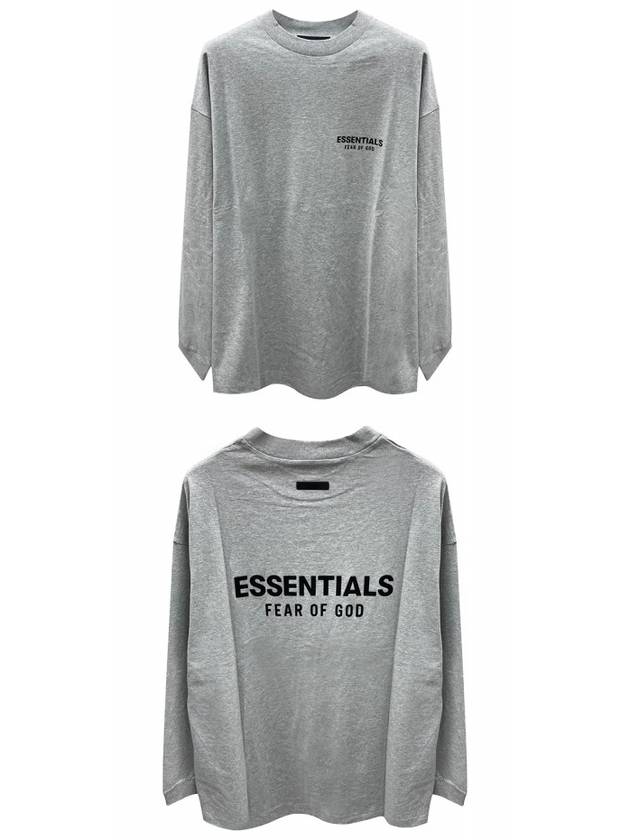 Essential Logo Jersey Long Sleeve Light Heather Gray Men s T Shirt 125HO244378F 127 TJ - FEAR OF GOD - BALAAN 4