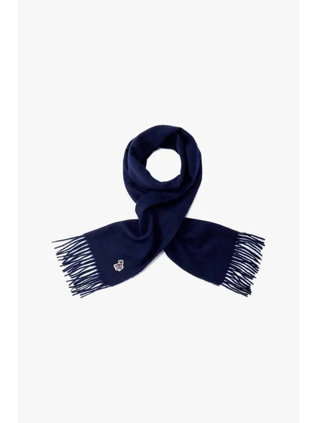 PS zebra patch soft wool scarf navy - PAUL SMITH - BALAAN 1