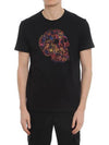 Skull Skull Printing Short Sleeve T-Shirt Black - ALEXANDER MCQUEEN - BALAAN 3