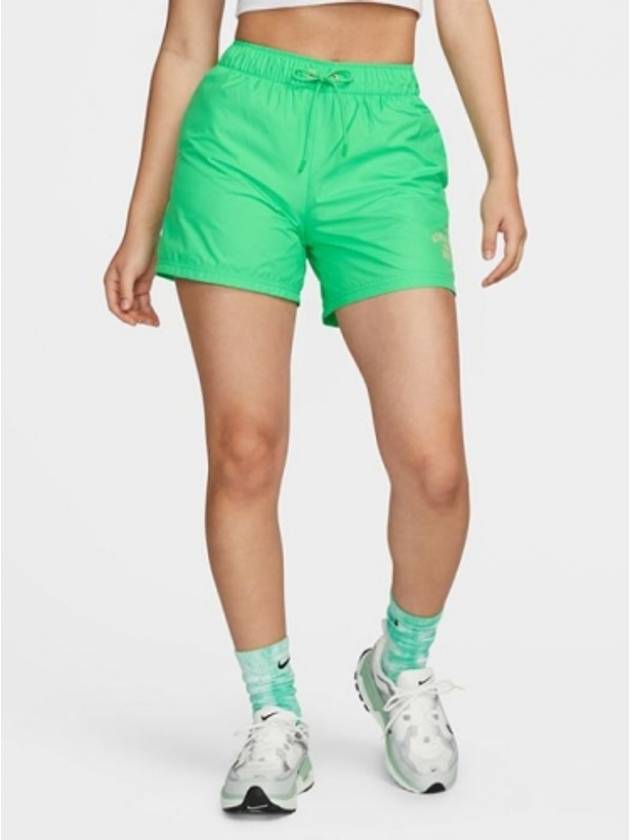 Women's Mid Rise Shorts Green - NIKE - BALAAN 2