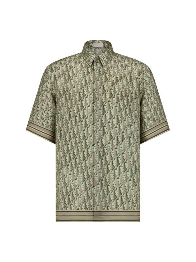 Oblique Short Sleeve Shirt Khaki - DIOR - BALAAN 1