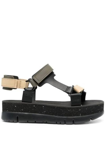 Oruga Up Leather Sandals Black - CAMPER - BALAAN 1