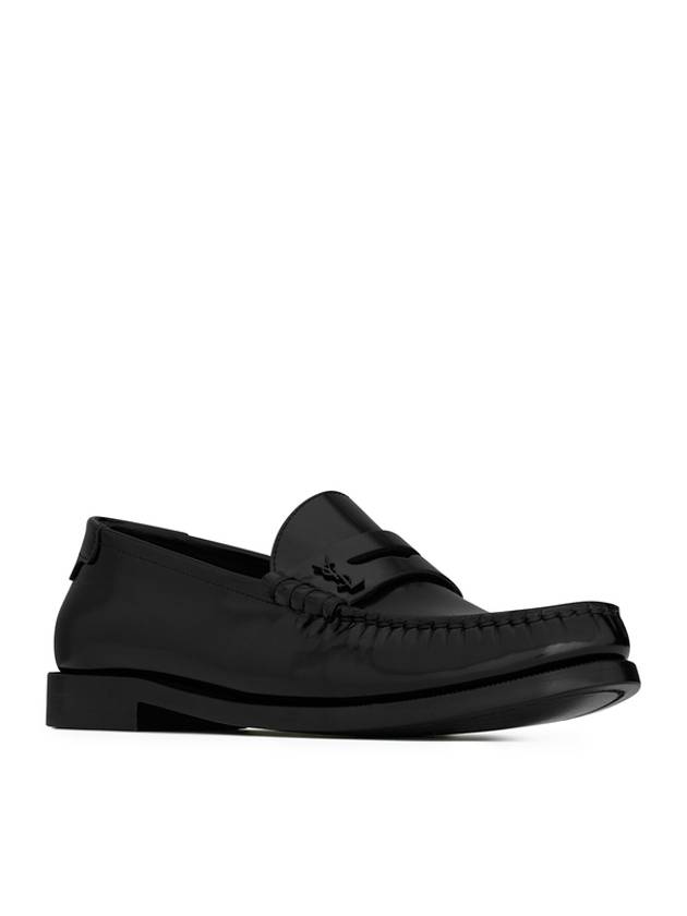 Women's Monogram Le Penny Loafer Black - SAINT LAURENT - BALAAN 2