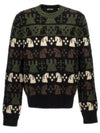 Chess Intarsia Wool Blend Knit Top Black - BURBERRY - BALAAN 2