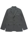 Cotton Flap Pocket Jacket Charcoal - SOLEW - BALAAN 1