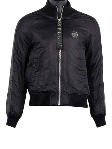 Men's silver bunny padded jacket play boy padded A18C MRB0881 PNY002N - PHILIPP PLEIN - BALAAN 1