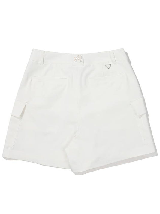 CARGO SHORT PANTS WHITE WOMAN - MALBON GOLF - BALAAN 2