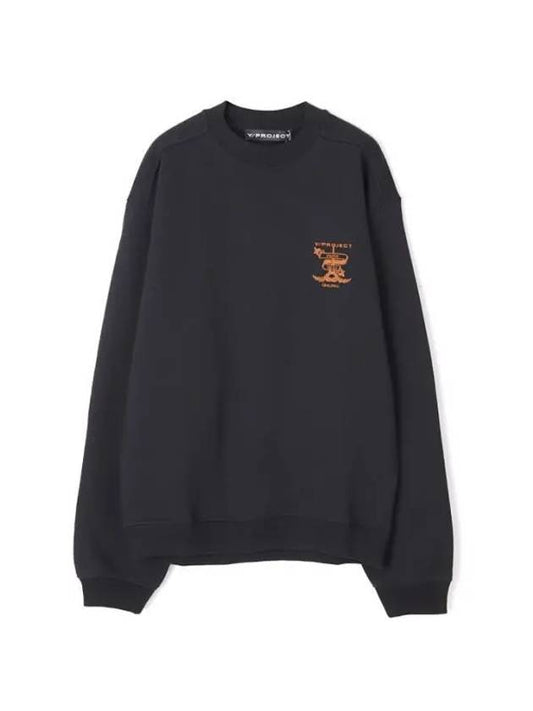 Y Project PARIS' BEST EMBROIDERed Sweatshirt Top SWEAT52S25 Black Paris Best Embroidery Sweatshirt - Y/PROJECT - BALAAN 1