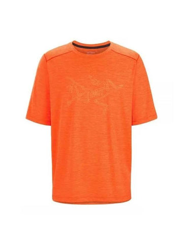 Men's Cormac Logo Short Sleeve T-Shirt Orange - ARC'TERYX - BALAAN 1