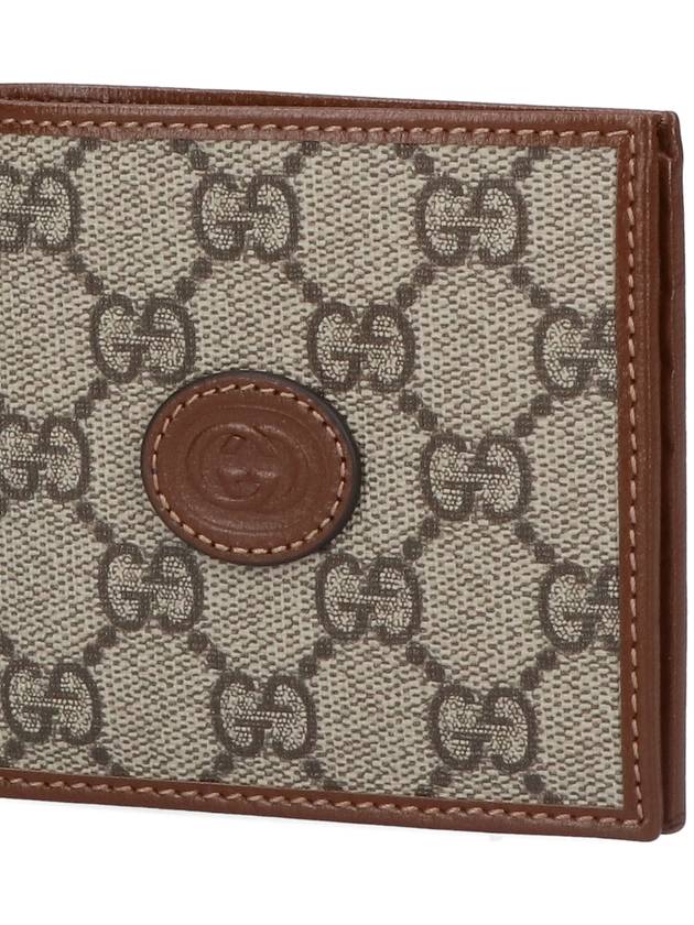 GG Supreme Interlocking Half Wallet Brown - GUCCI - BALAAN 6