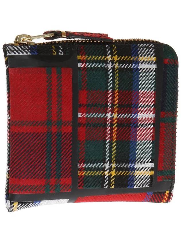 tartan red patchwork Wallet - COMME DES GARCONS - BALAAN 3