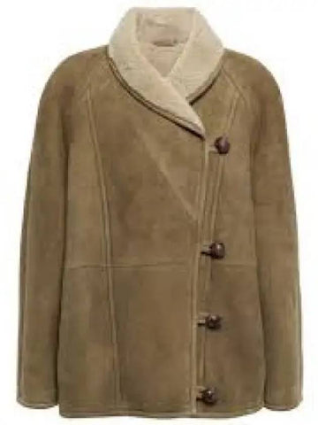 Women's Abenila Shearling Duffle Coat Khaki - ISABEL MARANT - BALAAN 1