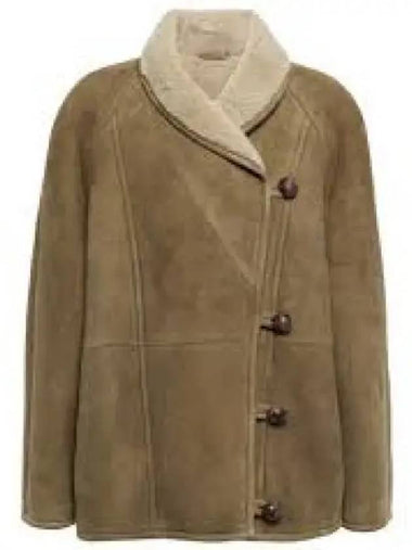 Women's Abenila Shearling Duffle Coat Khaki - ISABEL MARANT - BALAAN 1