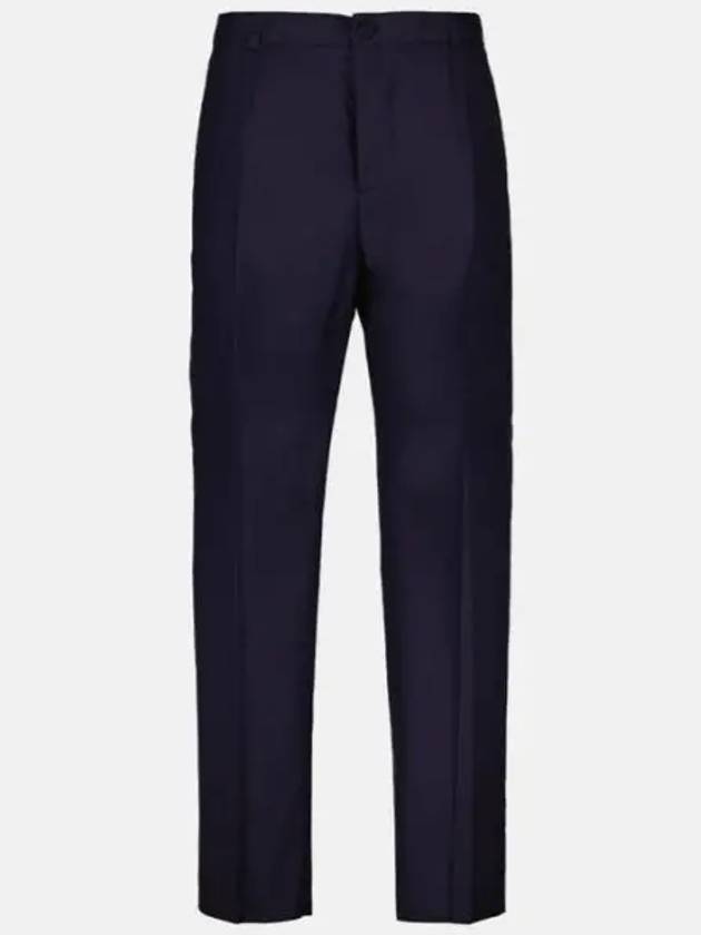 Cotton Silk Slacks Navy - DIOR - BALAAN 2