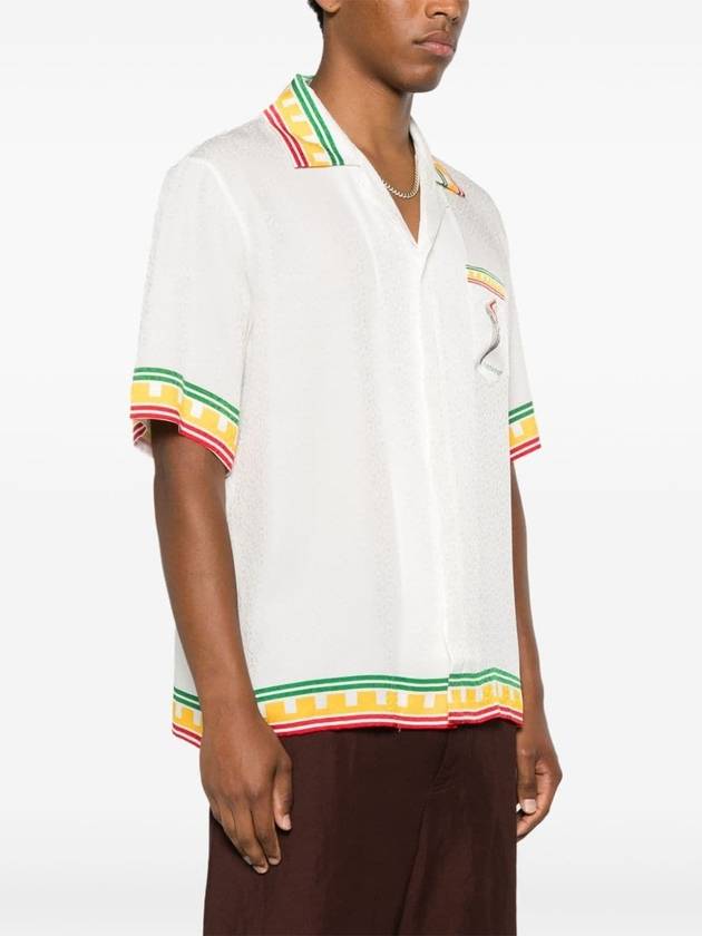 CASABLANCA SHORT SLEEVE CUBAN COLLAR SHIRT - CASABLANCA - BALAAN 3