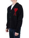 De Coeur Logo Wool Cardigan Black - AMI - BALAAN 5