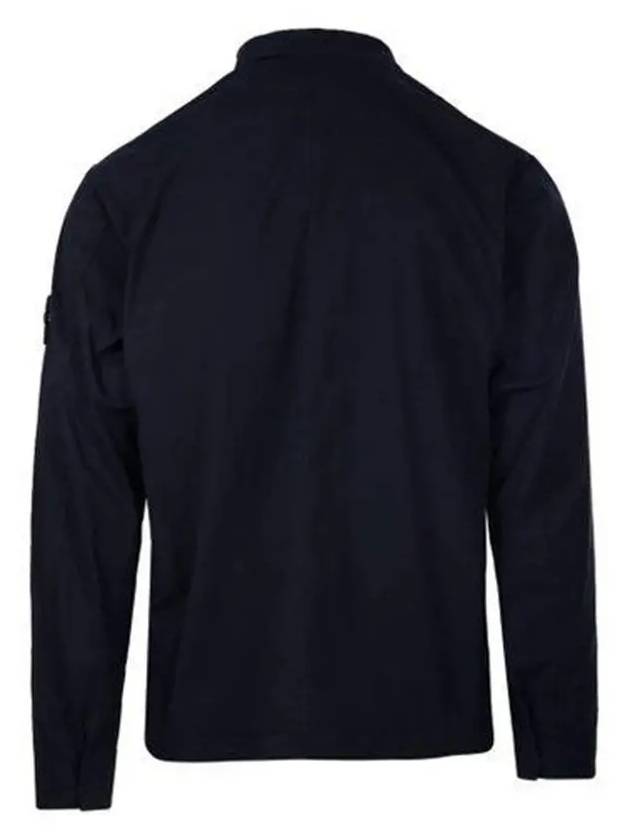 Supima Regular Fit Long Sleeve Shirt Navy - STONE ISLAND - BALAAN 4