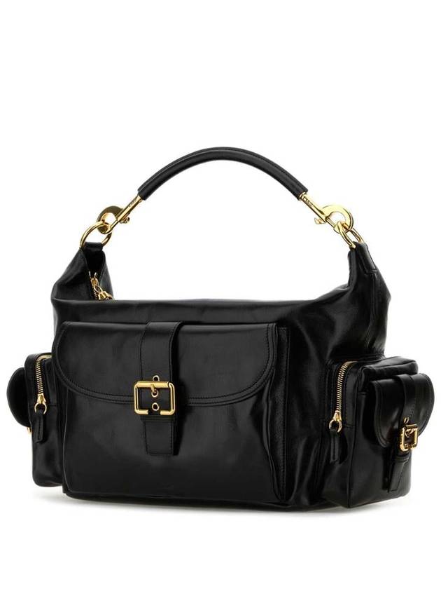 Large shiny leather camera shoulder bag black - CHLOE - BALAAN 3