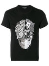 Men's Patchwork Skull Print Short Sleeve T-Shirt Black - ALEXANDER MCQUEEN - BALAAN 3