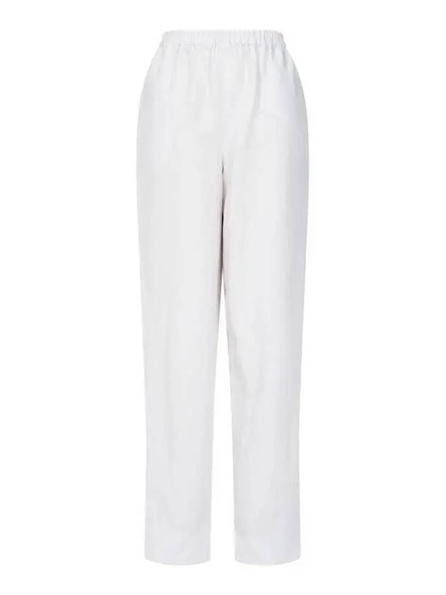 Women s Lyocell Tapered Banding Pants White 271702 - EMPORIO ARMANI - BALAAN 1