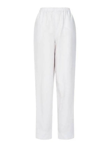 Women s Lyocell Tapered Banding Pants White 271702 - EMPORIO ARMANI - BALAAN 1