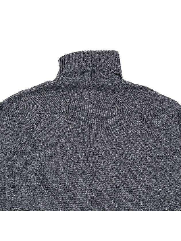 Lens Detail Lambswool Turtleneck Grey - CP COMPANY - BALAAN 8