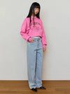Unbalanced Crop Sweatshirt Pink - LESEIZIEME - BALAAN 5