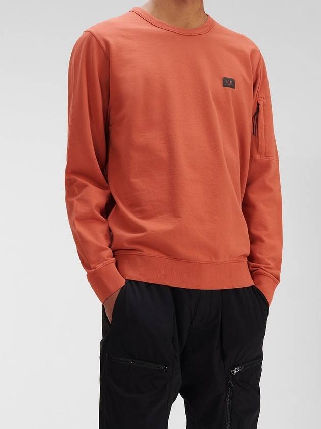 Logo Patch Sweatshirt Orange - CP COMPANY - BALAAN 3