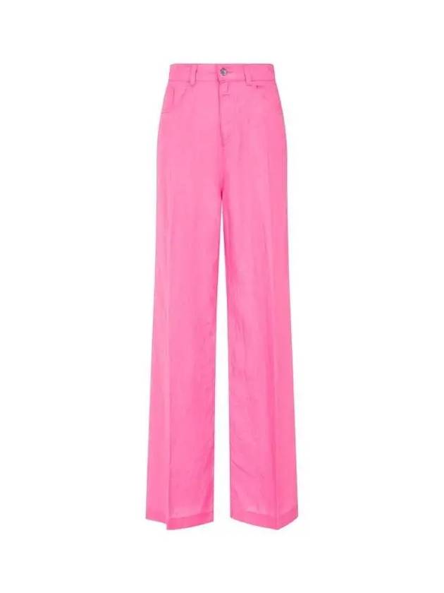 Women s Regular Fit Linen Denim Pants Dark Pink 270744 - EMPORIO ARMANI - BALAAN 1