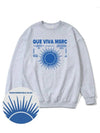 Viva MSRC Vivid Blue Overfit Sweatshirt Melange Gray - MONSTER REPUBLIC - BALAAN 1