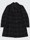 Check pattern black wool blend half coat CO113 - IKALOOOK - BALAAN 3