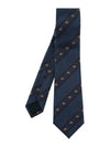 Bee Web Embroider Silk Tie Blue - GUCCI - BALAAN 2