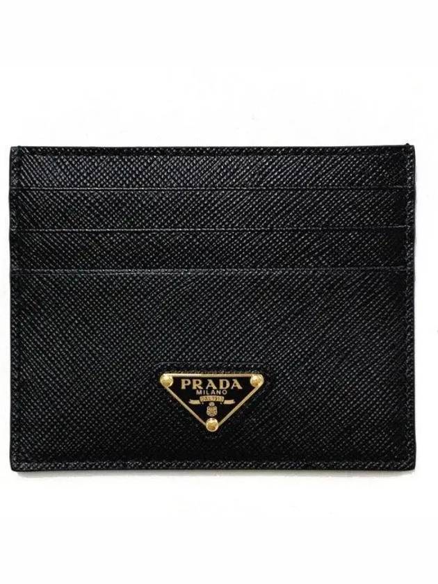 1MC025 Saffiano triangle logo card wallet QHH F00 1031504 - PRADA - BALAAN 1