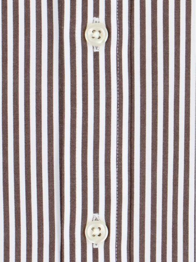 All Fit Striped Long Sleeve Shirt Brown - POLO RALPH LAUREN - BALAAN 6