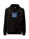 Metropolis Series Logo Print Fleece Hoodie Black - CP COMPANY - BALAAN 2