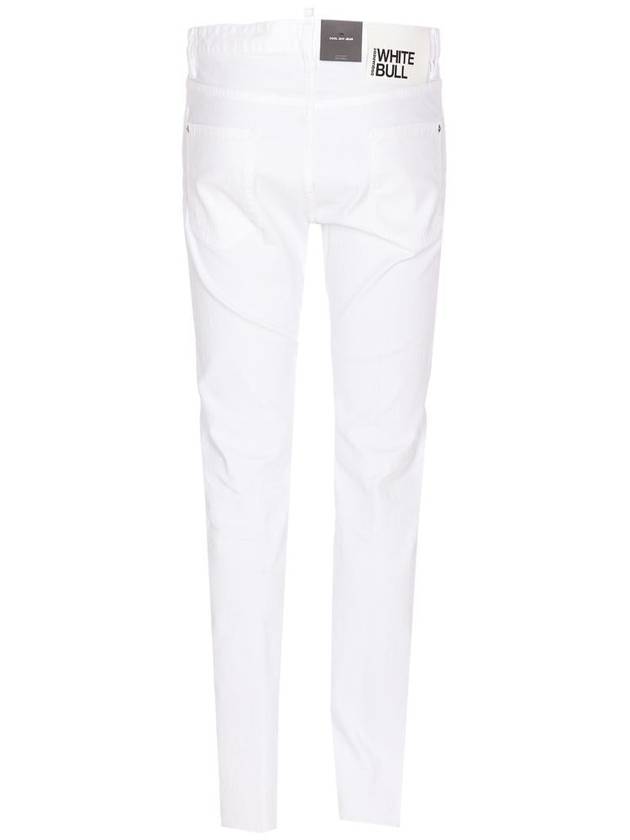 24 ss Stretch Cotton Pants WITH Leather Logo Patch S74LB1492S39781100 B0650979920 - DSQUARED2 - BALAAN 3