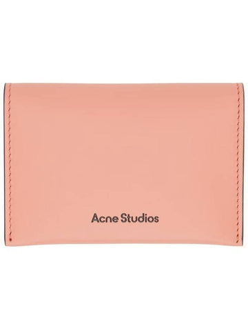 Acne logo print bifold folding card wallet CG0236 - ACNE STUDIOS - BALAAN 1