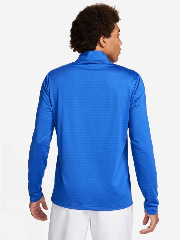 Golf Dri Fit Victory Half Zip Long Sleeve T-Shirt Royal Blue - NIKE - BALAAN 3