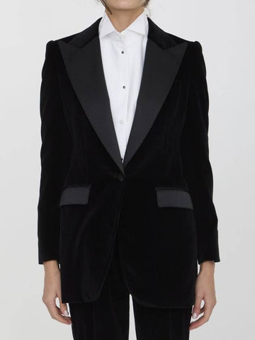 Velvet tuxedo jacket - DOLCE&GABBANA - BALAAN 1