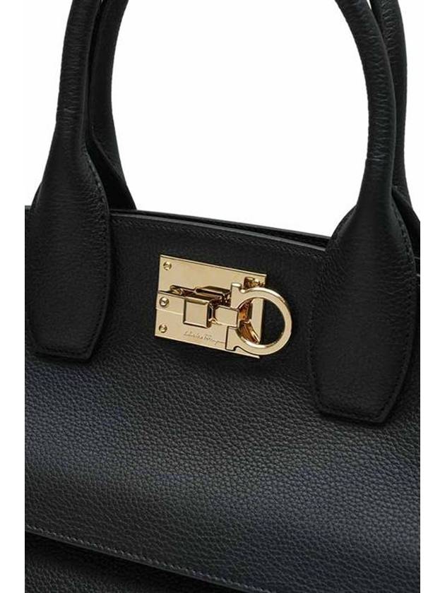 Studio Soft Tote Bag Black - SALVATORE FERRAGAMO - BALAAN 4