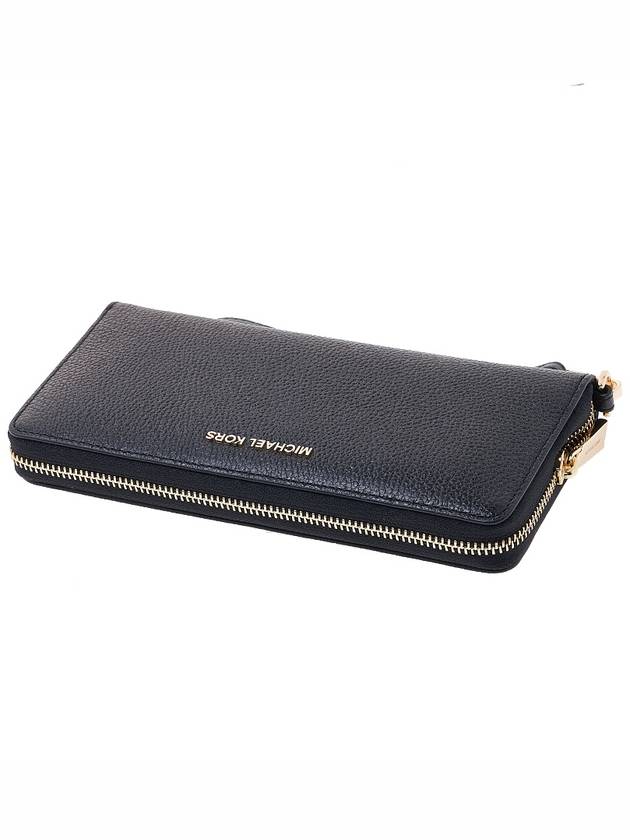 Pebbled Leather Continental Wrislet Long Wallet Black - MICHAEL KORS - BALAAN 5